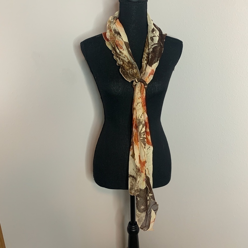 Women's Made in Italy Silk Ring Scarf - NWOT - Picture 2 of 5